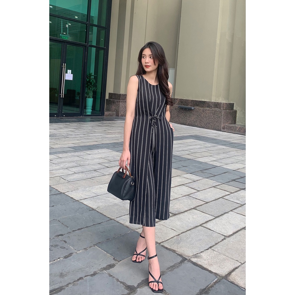 Jumpsuit Nữ Phủ Vạt Nơ Eo Lamer L66C22H001