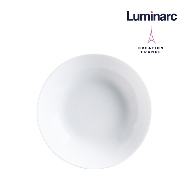 Bộ 6 Đĩa Sâu Thuỷ Tinh Cường Lực Luminarc Diwali Trắng 20cm- LUDIN3605