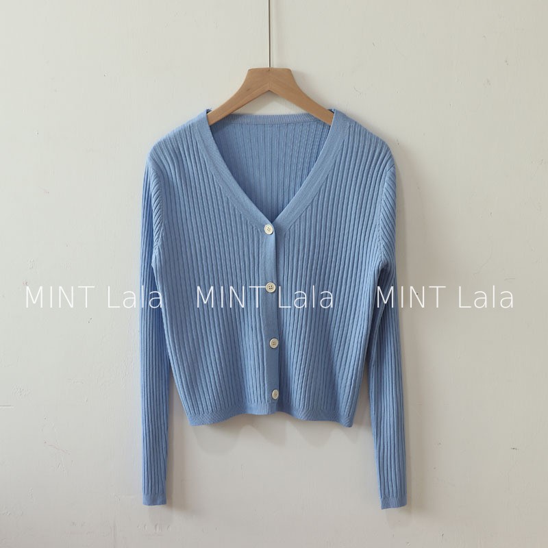 Áo Khoác Len Mỏng 4 Cúc Cổ V Hàng Quảng Châu Giá Rẻ