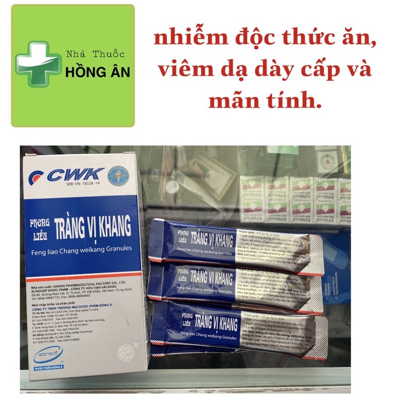 TRÀNG VỊ KHANG hộp 6 gói ❤️ Viêm đại tràng mãn tính, nhiễm trùng - nhiễm độc thức ăn, viêm dạ dày cấp và mãn tính.