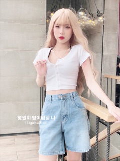 ÁO CROP NÚT BẤM ( BUTTON TOP)