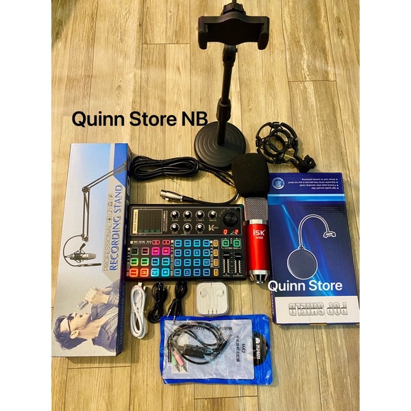 Mic livestream AT850 soundcard K300