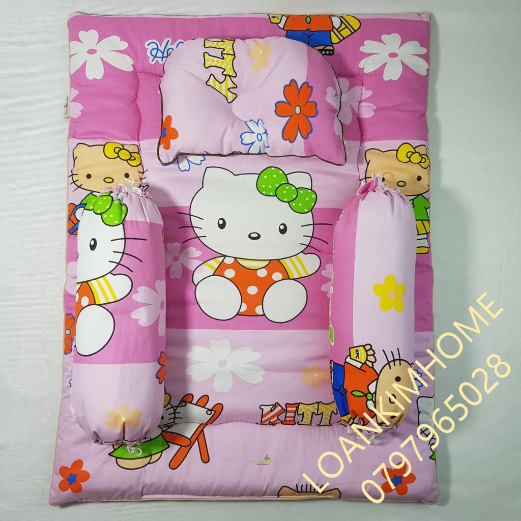 [KIMHOME] BỘ NỆM SƠ SINH COTTON CHẦN GÒN CHO BÉ 0- 18 THÁNG