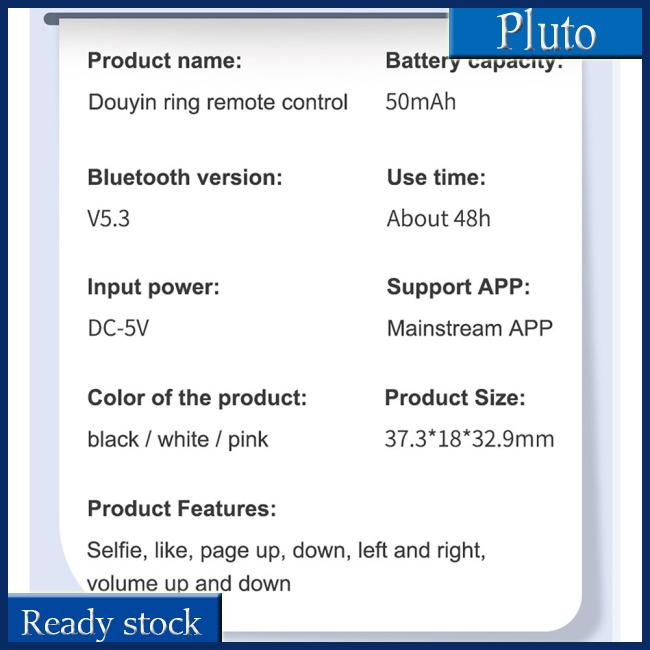 Mới Nhẫn Điện Thoại Điều Khiển Từ Xa Bluetooth Thiết Kế Độc Đáo Tiện Dụng