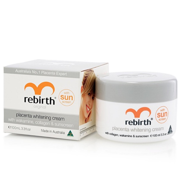 🇦🇺Kem dưỡng trắng da, chống nắng nhau thai cừu Rebirth Úc