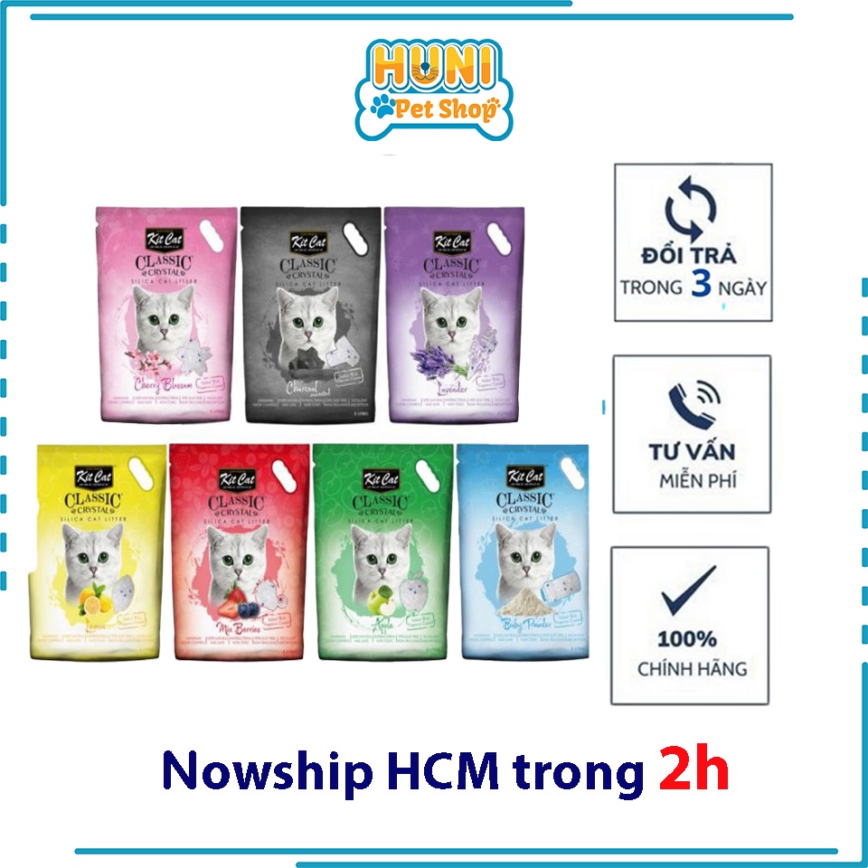 Cát vệ sinh cho mèo Kit Cat Cát mèo vón siêu nhanh - mùi táo, cà phê 10L