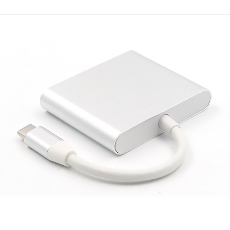 Utake 3 in 1 USB 3.1 Type-C  to HDMI USB 3.0 Converter Adapter Charging Cable Aluminum 4K Hub for Macbook Air