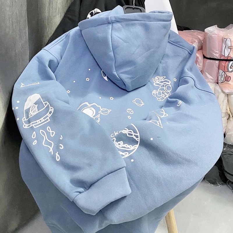 Áo hoodie nỉ lót bông Roc ket unisex | BigBuy360 - bigbuy360.vn