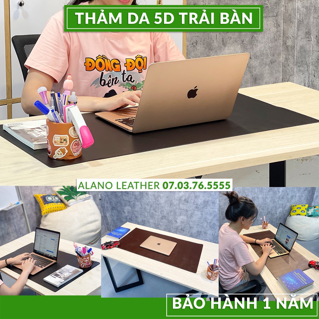 [Hình Thật / Giá Xưởng] Thảm Da Trải Bàn 5D Màu Nâu CàFe Chống Thấm, Chống Trầy, Tiện Lợi, Bảo hành 2 Năm Tại Xưởng