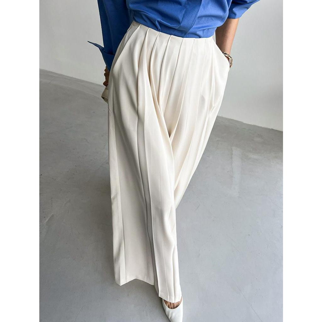 Quần Ống Suông Lưng Cao Xếp Ly Dễ Phối Đồ 61847