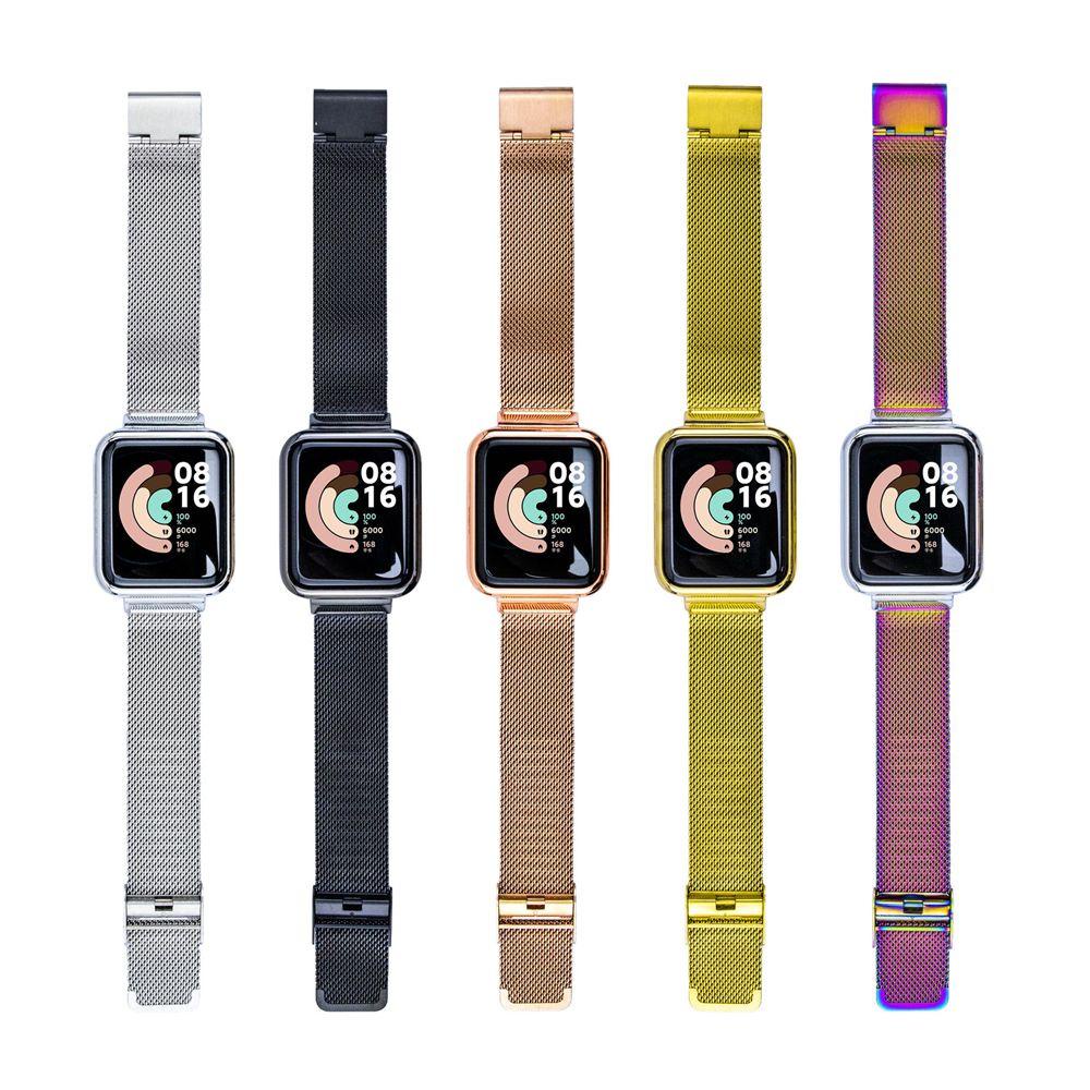 BTLIMER Dây Đeo Kim Loại Dạng Lưới Cho Đồng Hồ Thông Minh Xiaomi Mi Watch Lite Redmi