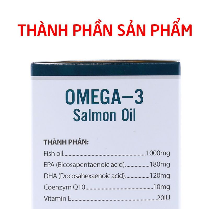 Viên dầu cá Alaska Omega 3 bổ não, sáng mắt, khỏe mạnh tim mạch - Hộp 100 viên