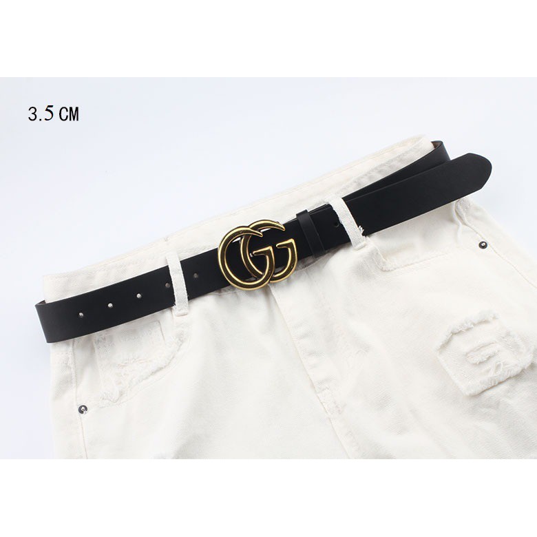 Thắt lưng nữ GG đồng - GG sáng 2.5cm 3cm và 3.5cm