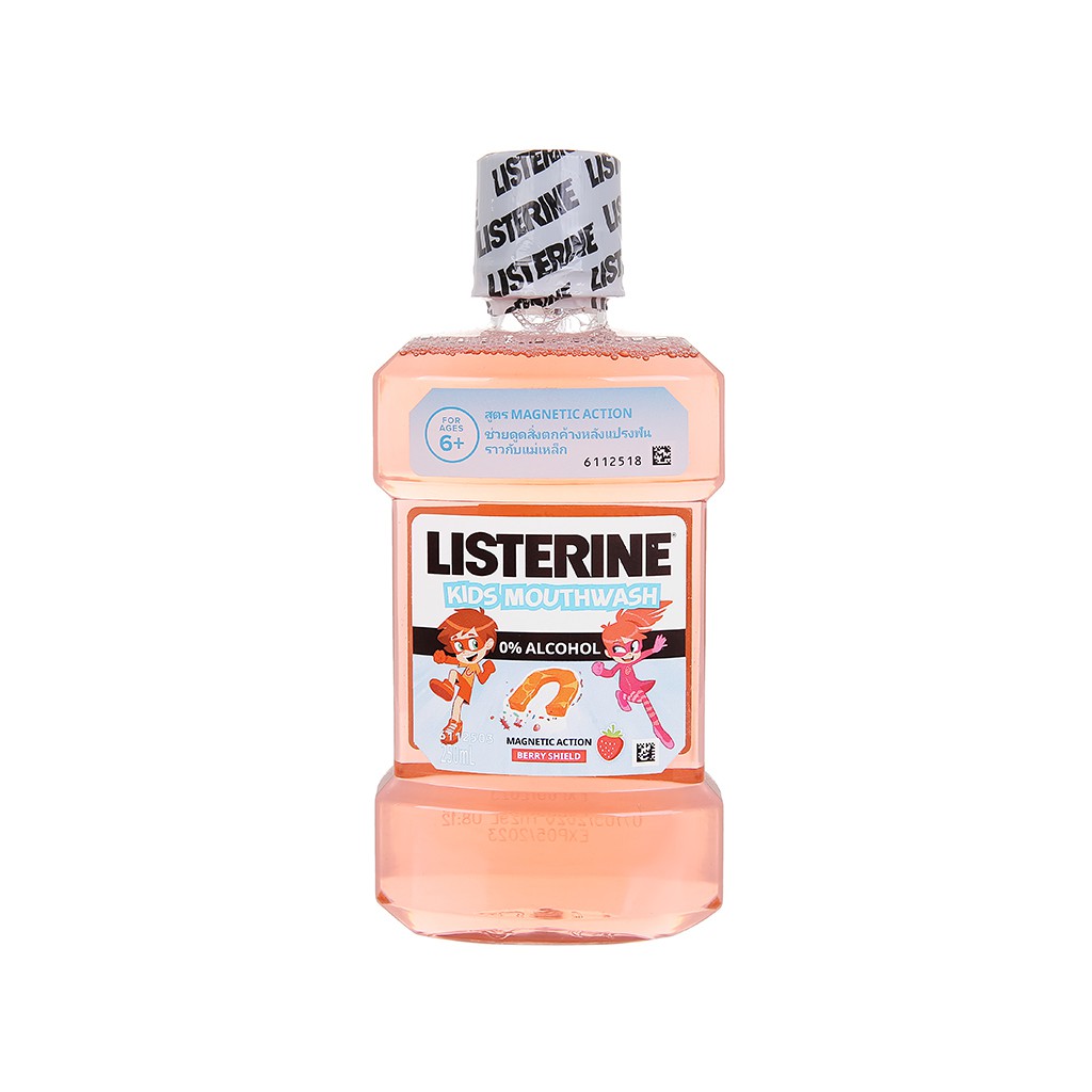 Nước súc miệng Listerine Kids Mouthwash hương dâu tây 250ml