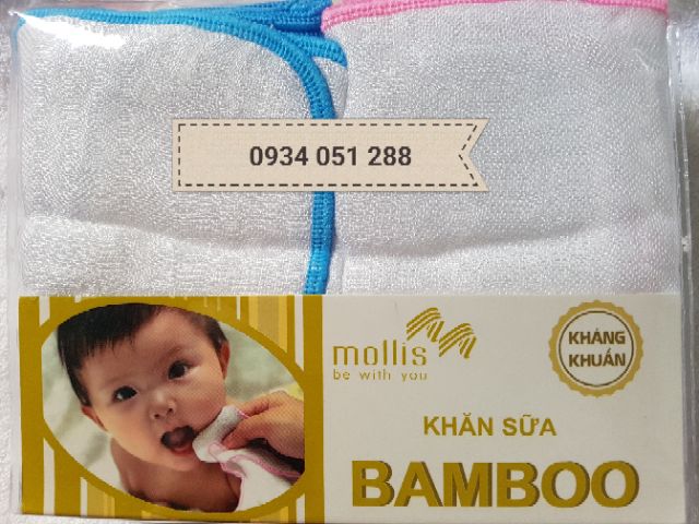 Khăn sữa tắm cao cấp 70*75cm cho baby #mollis_bamboo