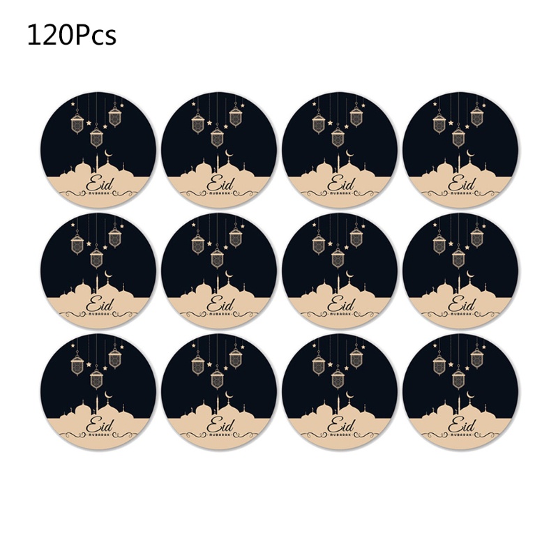 Bộ 120 Sticker Eid Mubarak Dán Trang Trí Hộp Bánh