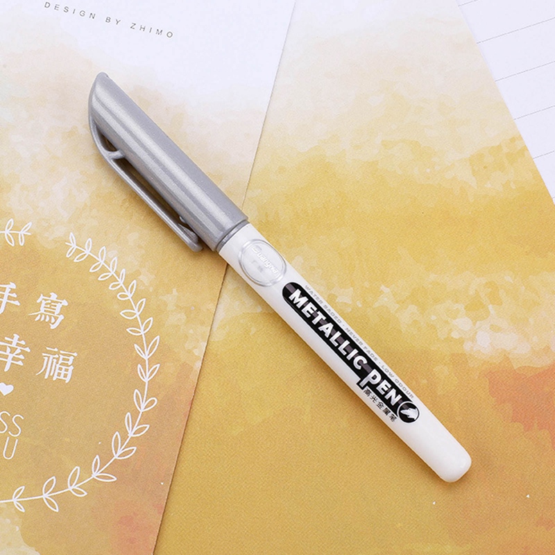 Tmdbyx Bút Đánh Dấu Ánh Kim Loại Màu Bạc Vàng Đồng Cho Giấy/ Thủy Tinh/ Vải/ CD/ Lốp Xe/ Đồ Thủ Công Tự Làm
