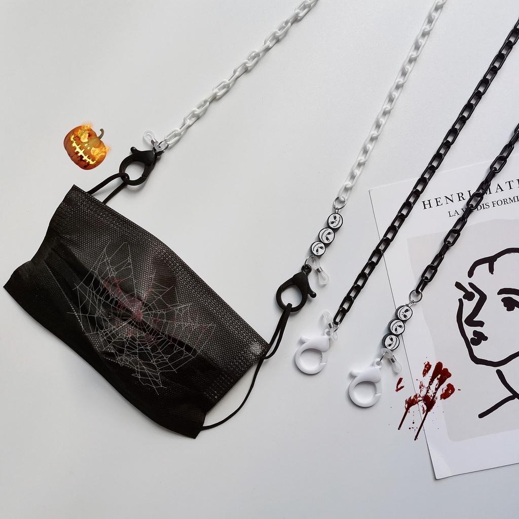 Dây đeo kính chất liệu acrylic họa tiết hoạt hình sáng tạo phong cách halloween
