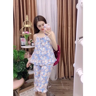 Đồ bộ lụa lửng mặc nhà thoải mái mát