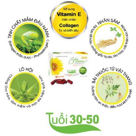 [Chính hãng] Bảo Xuân Gold - Hộp 30 viên - Cân bằng điều hòa nội tiết tố nữ cải thiện sức khỏe sắc đẹp - Date mới