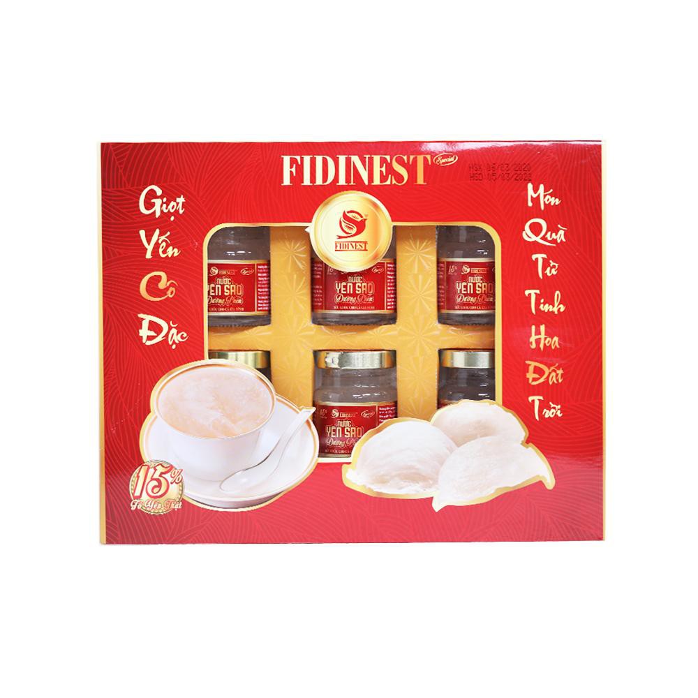 Hộp yến sào Fidinest 15 phần trăm yến 6 lọ x 70ml