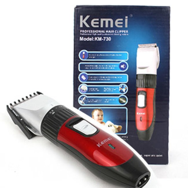 Tông đơ cắt tóc sạc điện KEMEI KM-730 cắt tóc cho bé an toàn