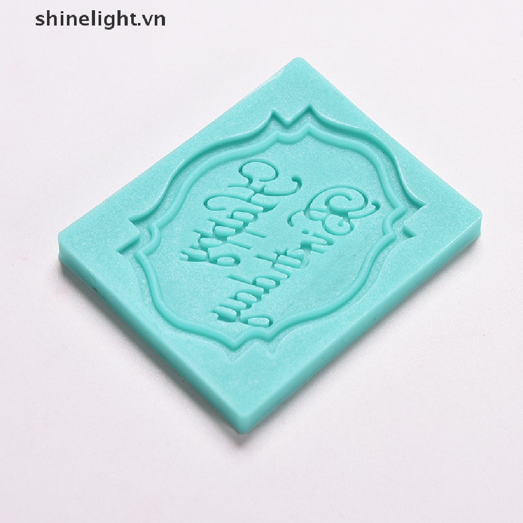 Khuôn Silicon Họa Tiết Chữ Happy Birthday Dùng Trang Trí Bánh Kem