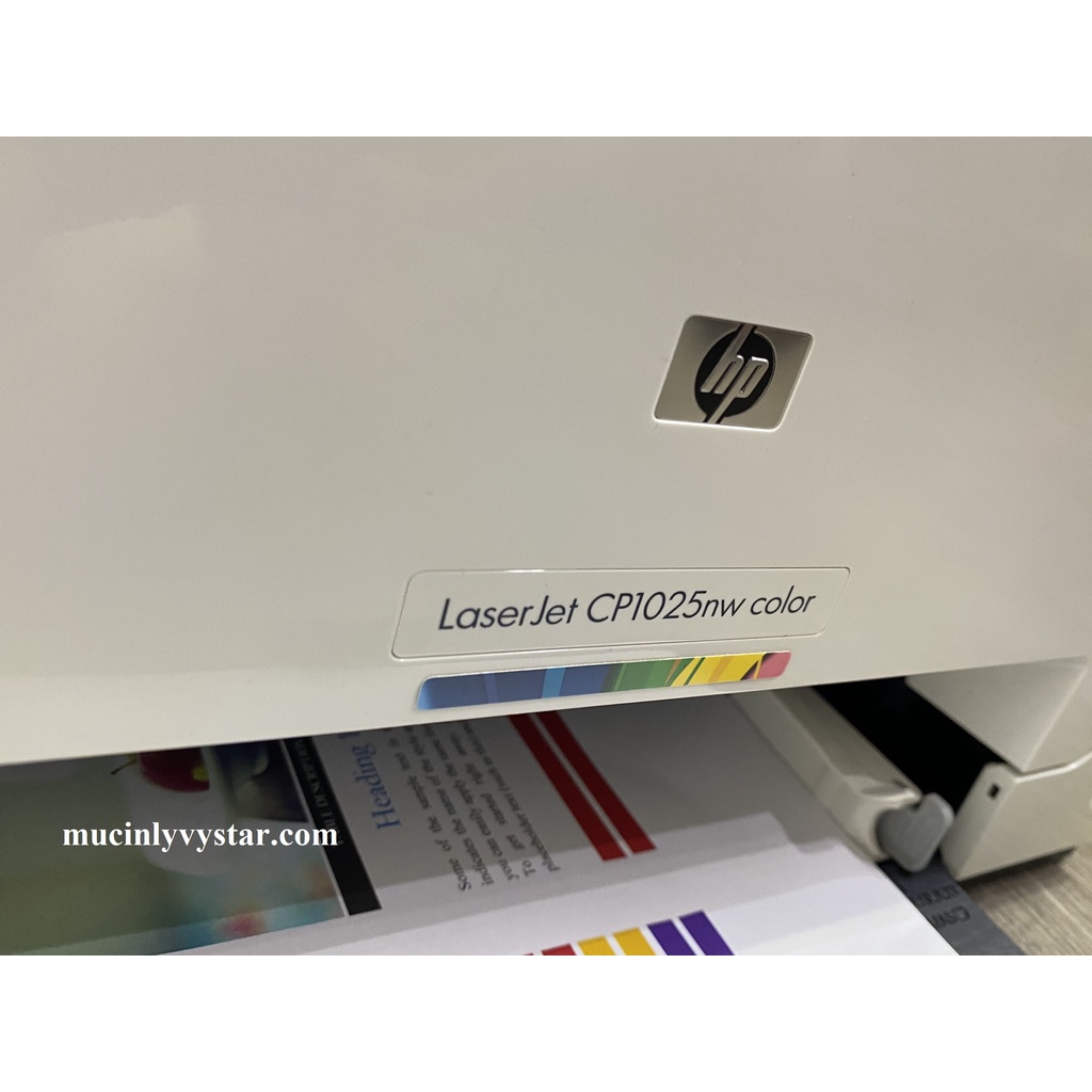 MÁY IN LASER MÀU HP CP1025NW CŨ  - IN LASER 4 MÀU - KẾT NỐI WIFI HỘP MỰC MỚI, ĐỦ PHỤ KIỆN - BẢO HÀNH 3 THÁN
