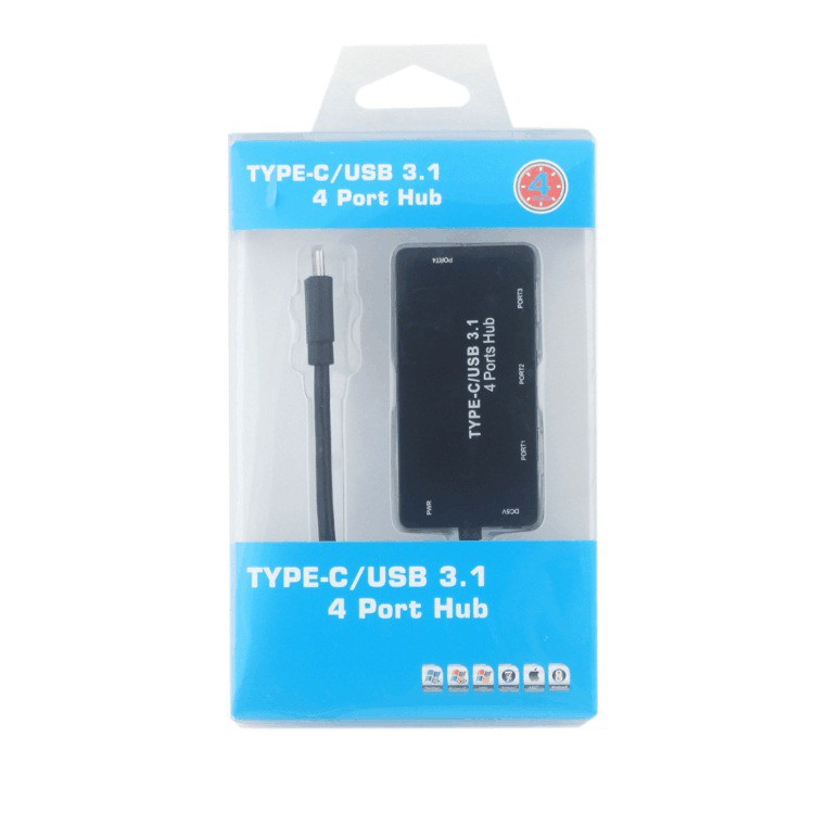 [ Free Ship ] Bộ chia USB Type-C ra 4 cổng USB 3. 0 Tốc độ đạt tới  USB 3.1 10Gbps