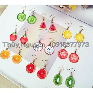 Khuyên tai hoa quả cute phong cách Hàn Quốc