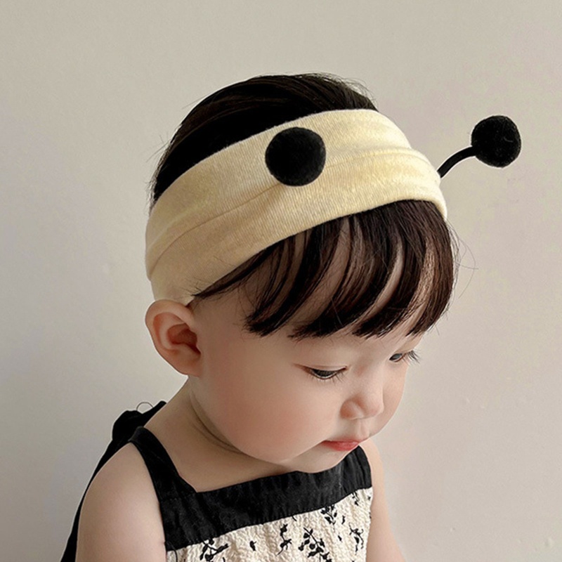 Băng Đô Bằng Polyester Mềm Có Ăng Ten Hoạt Hình Dành Cho Bé Gái Sơ Sinh