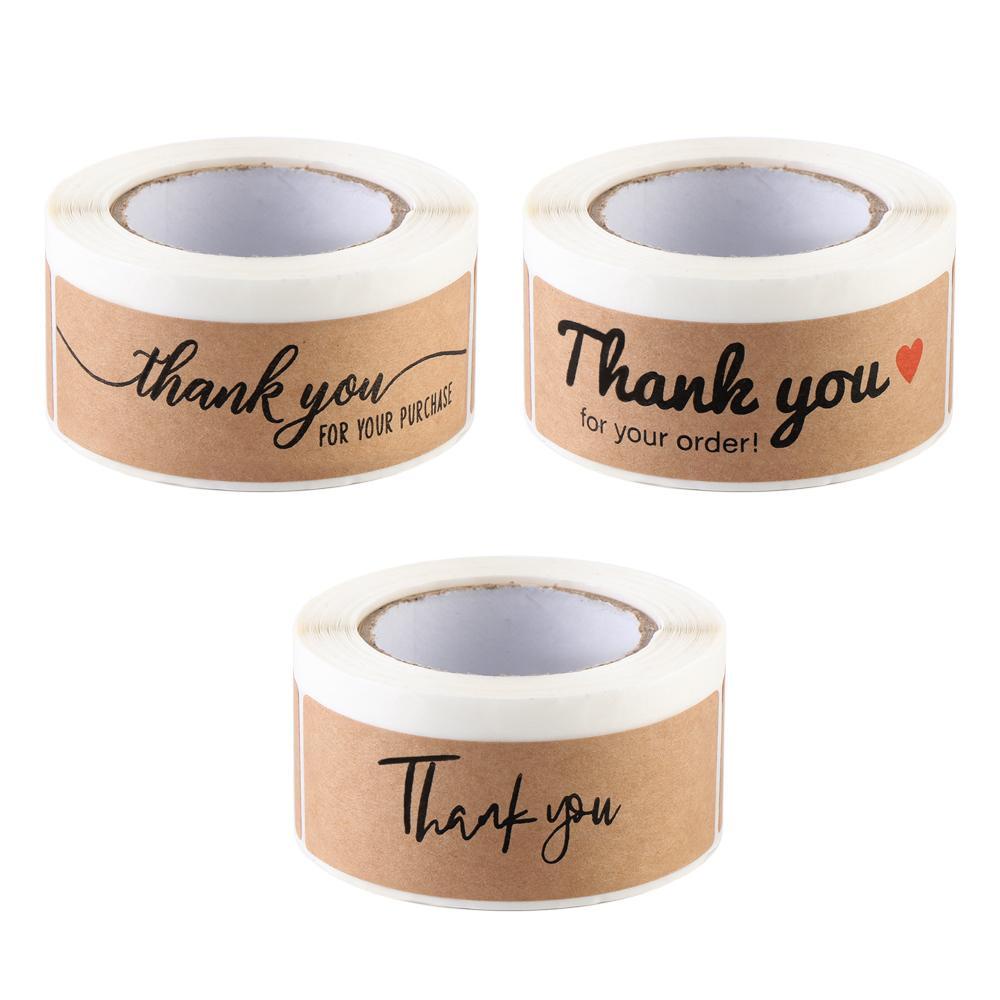 Cuộn 120 Miếng Dán Trang Trí Bao Thư In Chữ Thank You For Your Order