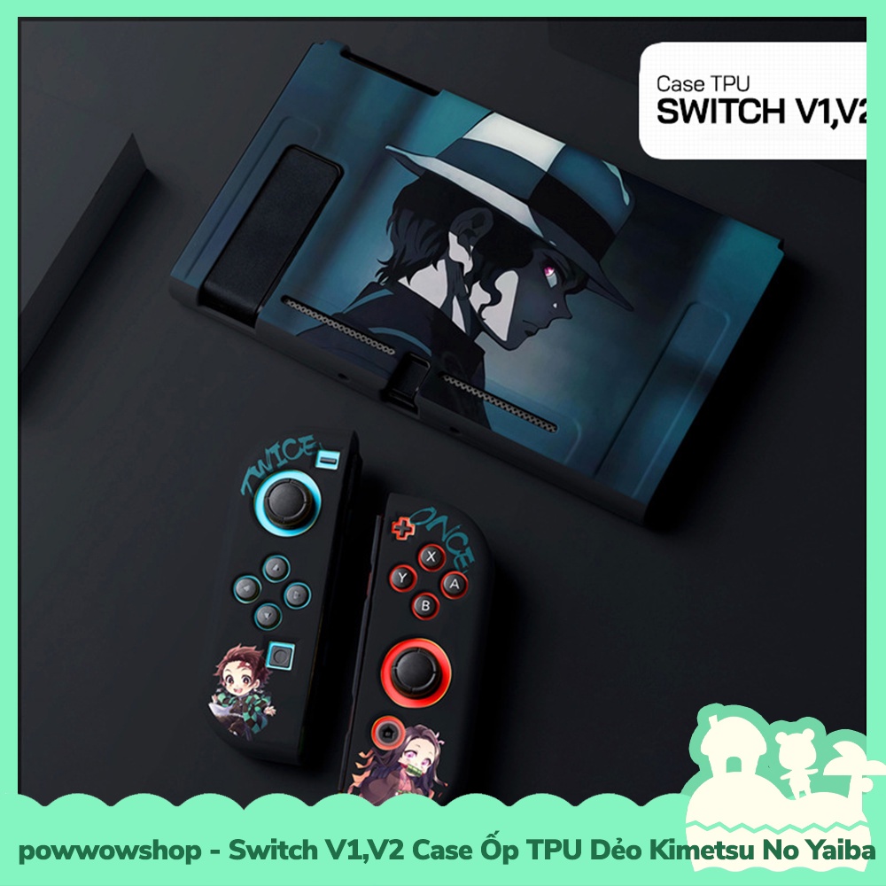 [Sẵn VN - Hỏa Tốc] Switch V1,V2 Case TPU Dẻo Cho Máy Game Cầm Tay Nintendo Switch V1,V2 Kimetsu No Yaiba