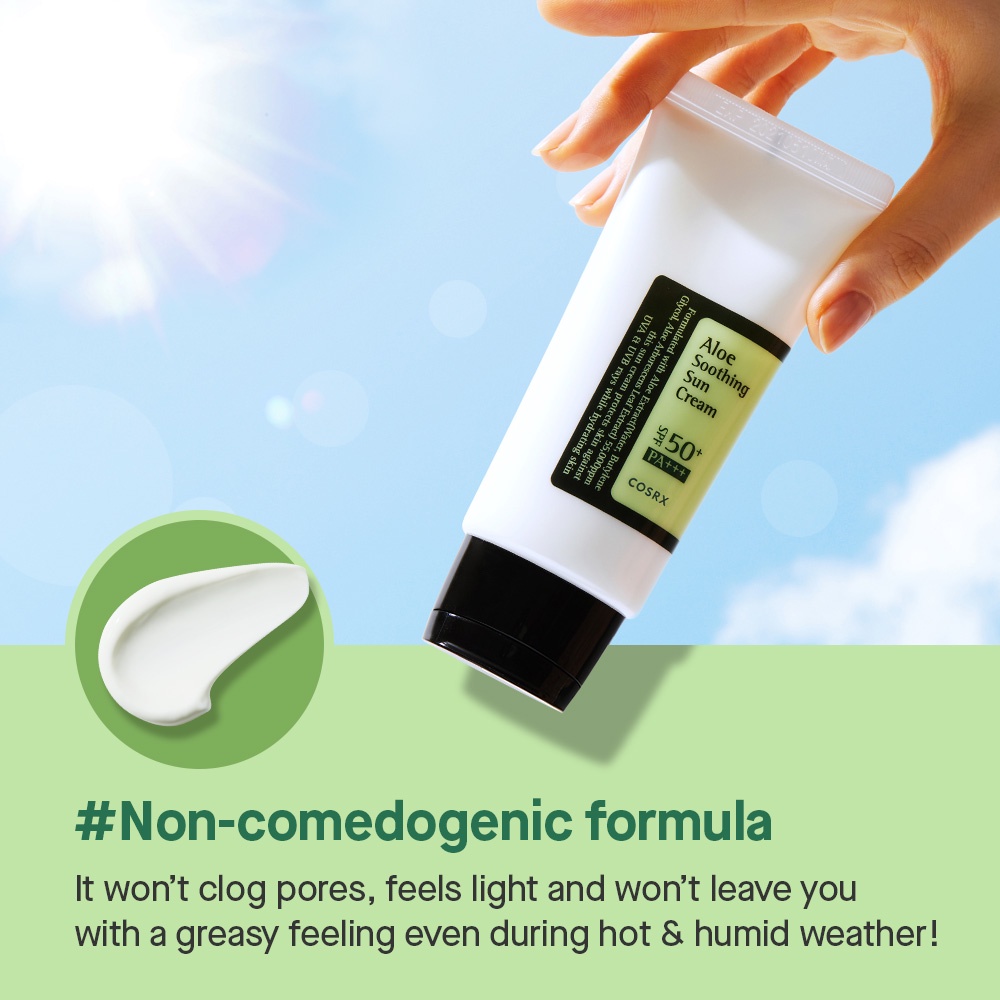 Set mỹ phẩm chăm sóc da COSRX gồm kem chống nắng lô hội SPF 50 PA+++ 50ml + sữa rửa mặt gel dịu nhẹ độ pH thấp 150ml | BigBuy360 - bigbuy360.vn