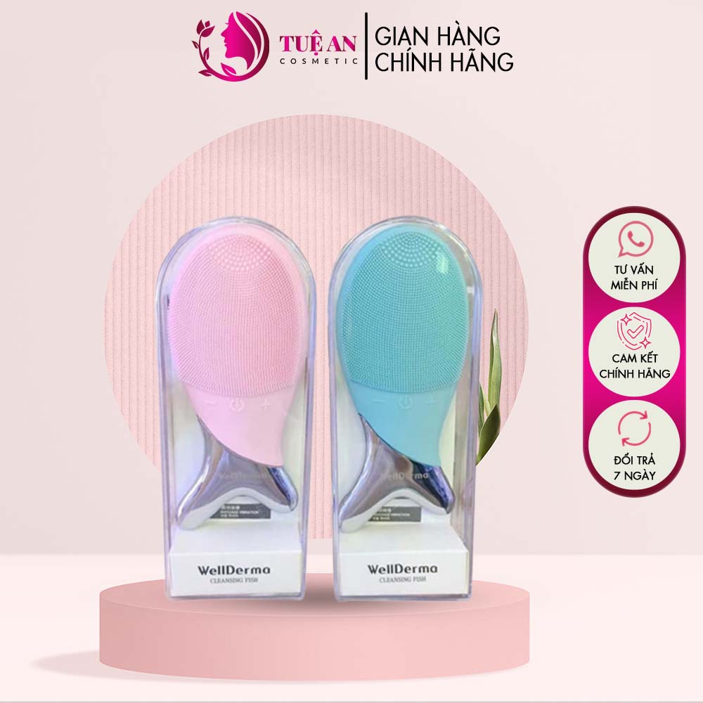 Máy Rửa Mặt Làm Sạch Sâu, Kết Hợp Chức Năng Massage WellDerma Cleansing Fish - BT013