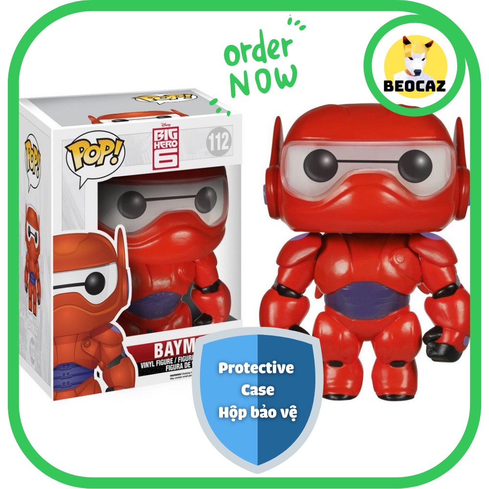 [Hỏa Tốc] [Tặng Hộp Bảo Vệ] [Chính hãng] Mô hình Funko Pop Baymax cỡ đại Biệt đội Big Hero 6 No.112