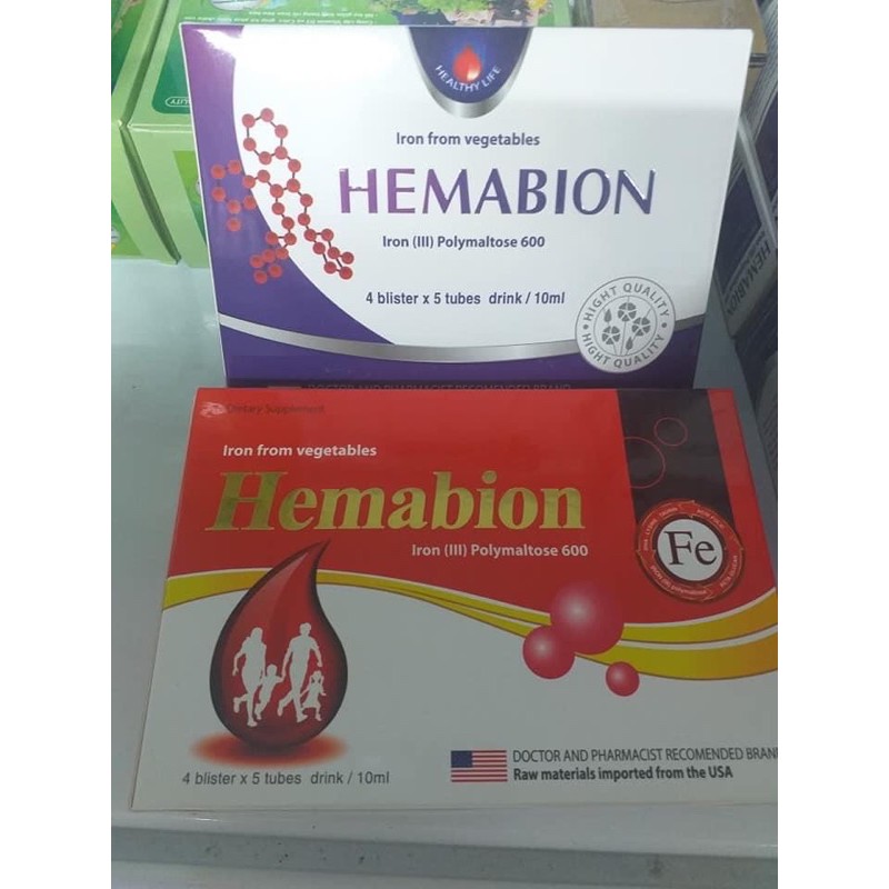 Hemabion bổ sung sắt 20 ống