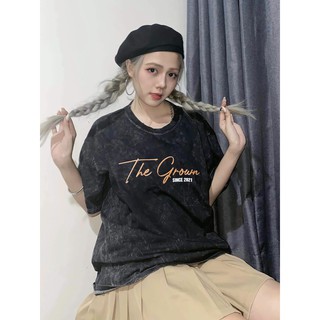 Wash tee xám the grown - áo thun unisex