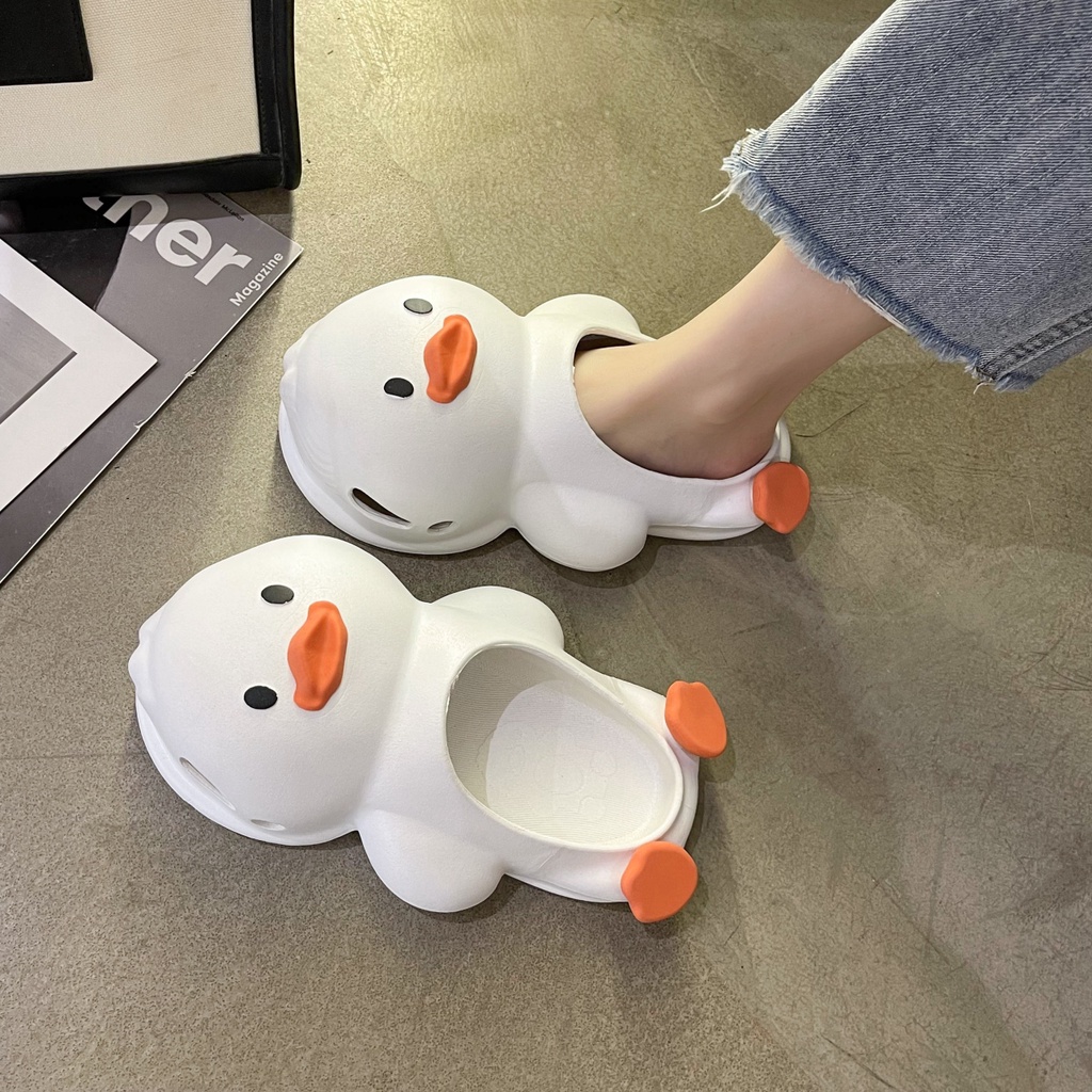 🐣Dép Vịt🐣 Dép Nữ Họa Tiết Hoạt Hình Dễ Thương