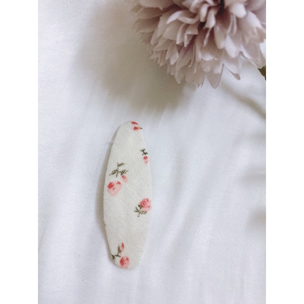 Kẹp tóc bọc vải handmade hoa nhiều mẫu