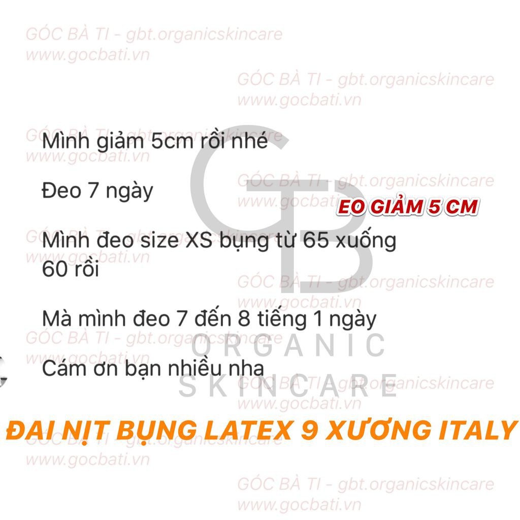 ĐAI NỊT BỤNG LATEX 9 XƯƠNG ITALY