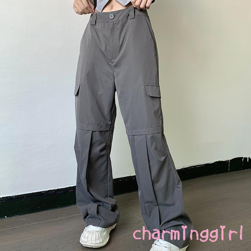 Quần ống rộng Màu Sắc Thanh Lịch Cho Nữ