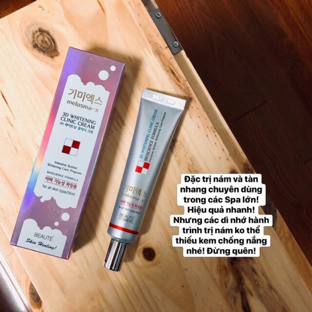 Kem làm giảm và ngăn ngừa nám Melasma 3D white clinic cream