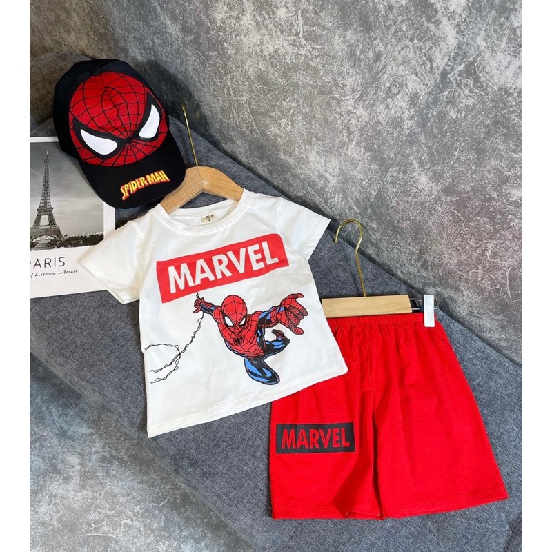 Bộ quần áo siêu nhân nhện năng động kèm mũ cho bé trai