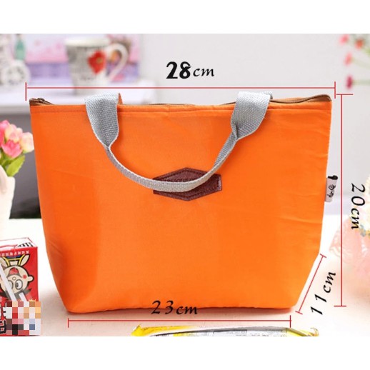 Túi giữ nhiệt đựng đồ ăn 1 màu hình thang TGDA5 cắm trại du lịch Cách Nhiệt Tiện Ích 28x20cm