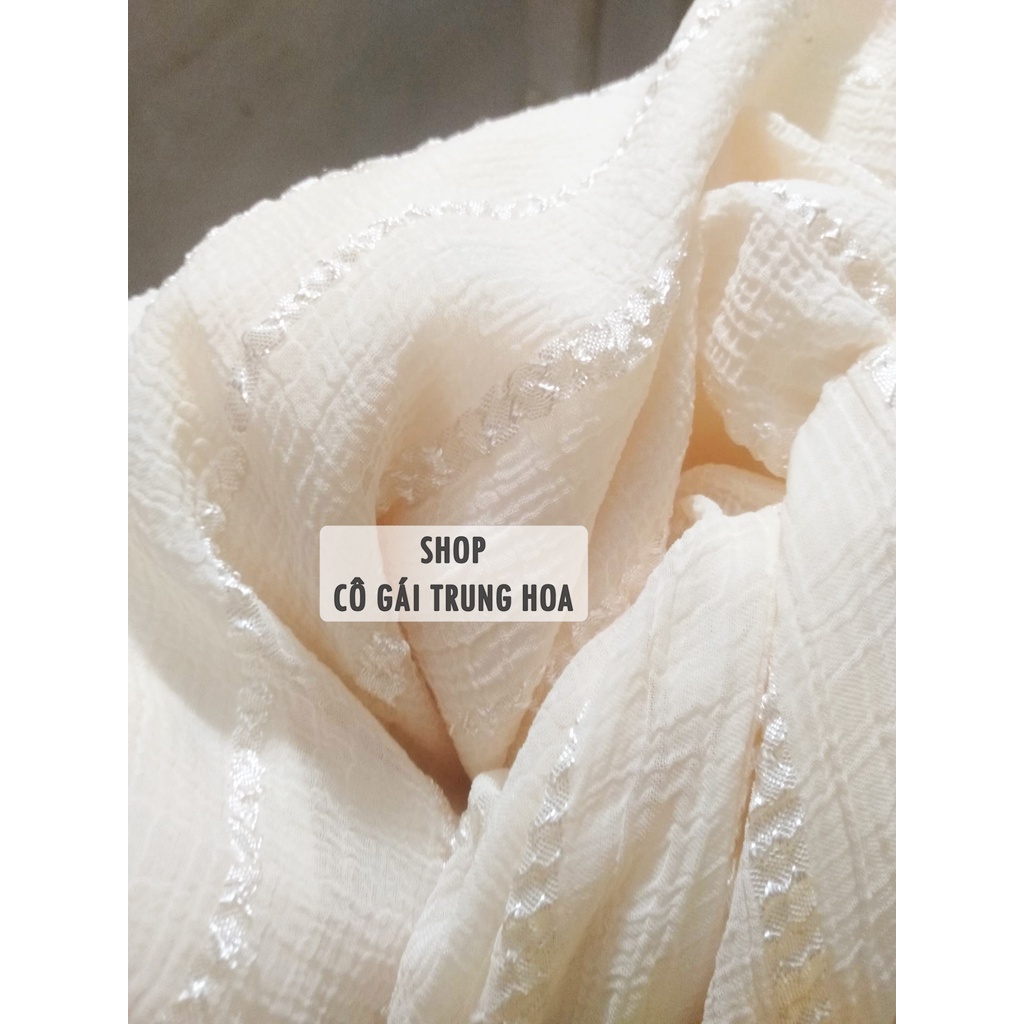 Váy/Đầm voan xòe hai lớp tiểu thư chun eo dáng dài qua gối