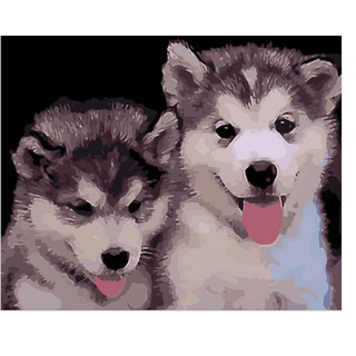 Tranh tô màu theo số hình động vật 30x40cm