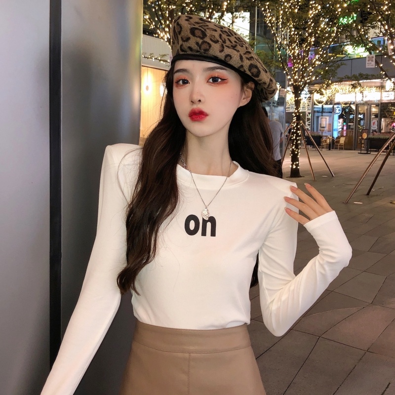 ZHELIHANGFEI Áo Thun Tay Dài Lưng Cao Kiểu Dáng Sexy