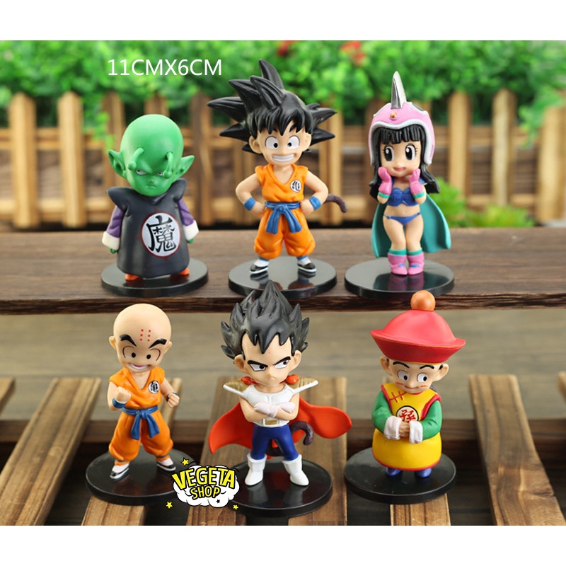Mô hình Dragon Ball - Goku Gohan Goten Vegeta Trunks Bulma Piccolo Krillin Pan Upa Chichi - Bán lẻ - Cao 10~12cm