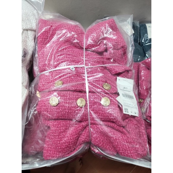 Áo dạ TWEED cúc đồng 4 màu